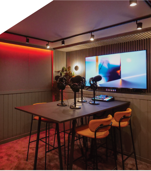 colony coworking podcast studio in jactin house available for hire